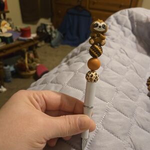 Cute Sloth Beaded Pen